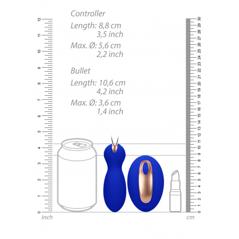 [ Bulk ] Dual Vibrating Toy - Purity - Blue