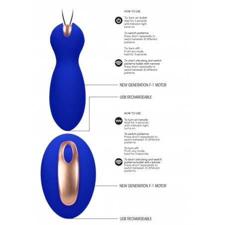 [ Bulk ] Dual Vibrating Toy - Purity - Μπλε