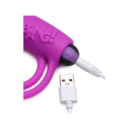 Silicone Cock Ring & Bullet with Remote Control | Purple