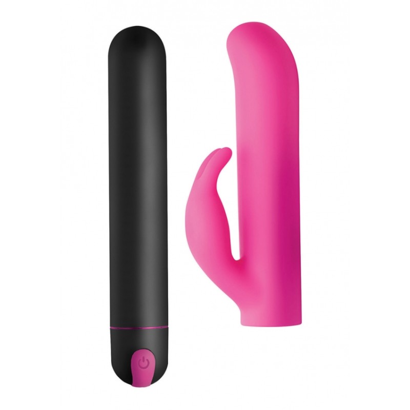 XR Brands | XL Bullet & Rabbit Silicone Sleeve | Pink