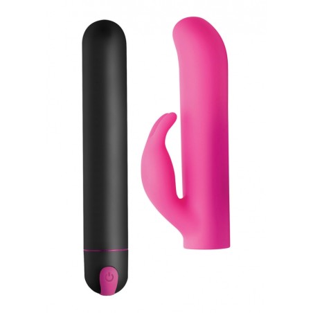 XR Brands | XL Bullet & Rabbit Silicone Sleeve | Pink