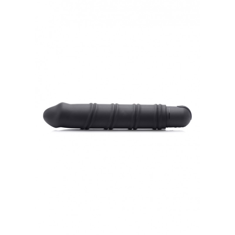 XR Brands | XL Bullet & Swirl Silicone Sleeve | Black