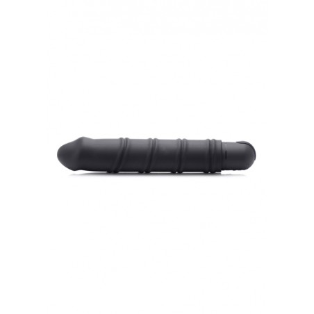 XR Brands | XL Bullet & Swirl Silicone Sleeve | Black