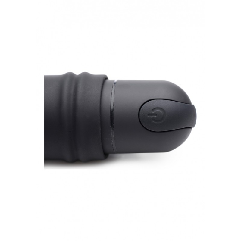 XR Brands | XL Bullet & Swirl Silicone Sleeve | Black