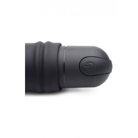XR Brands | XL Bullet & Swirl Silicone Sleeve | Black
