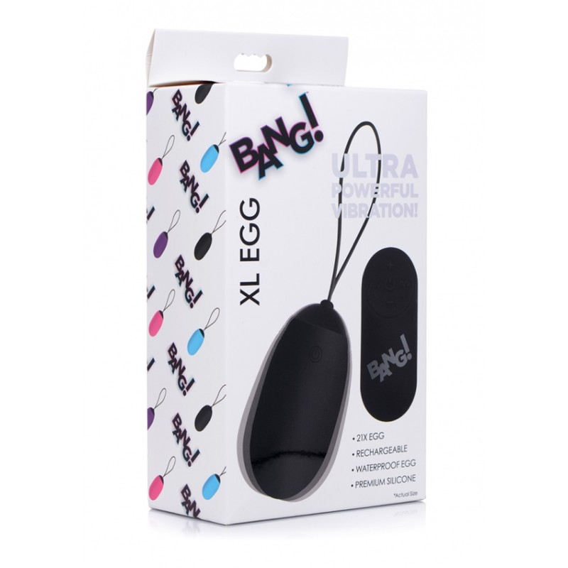 XR Brands | XL Vibrating Egg | Black