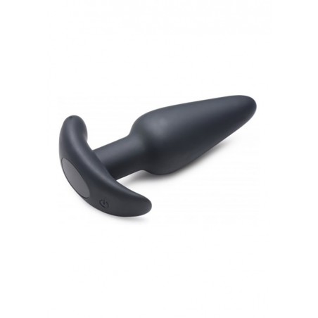XR Brands | 21X Vibrating Silicone Butt Plug with Remote | Black
