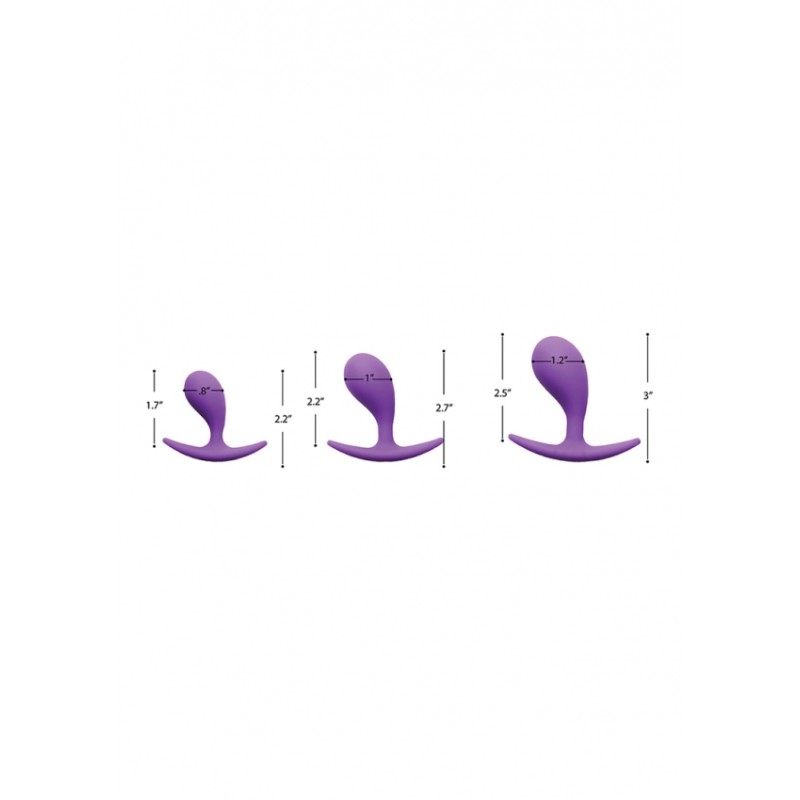 XR Brands | Booty Poppers Silicone Anal Trainer Set | Purple