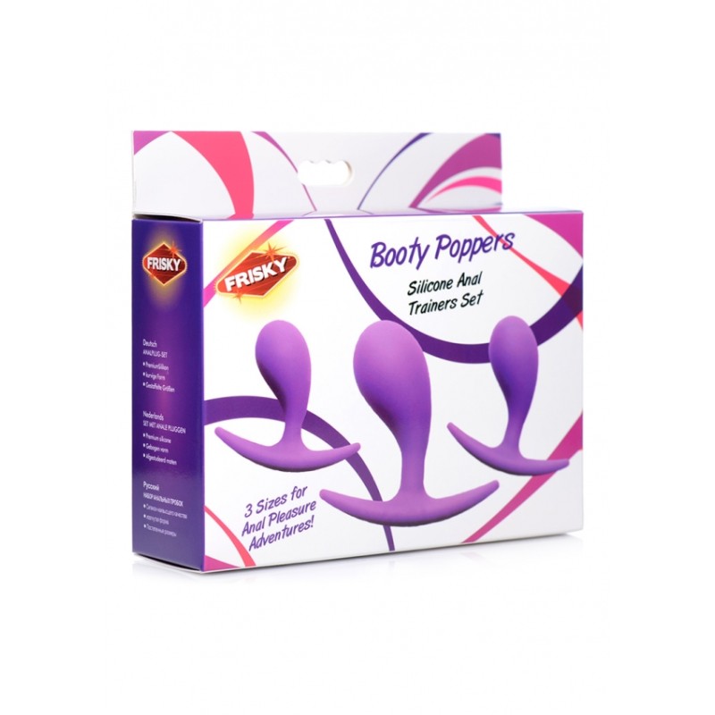 XR Brands | Booty Poppers Silicone Anal Trainer Set | Purple