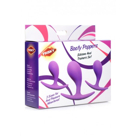 XR Brands | Booty Poppers Silicone Anal Trainer Set | Purple