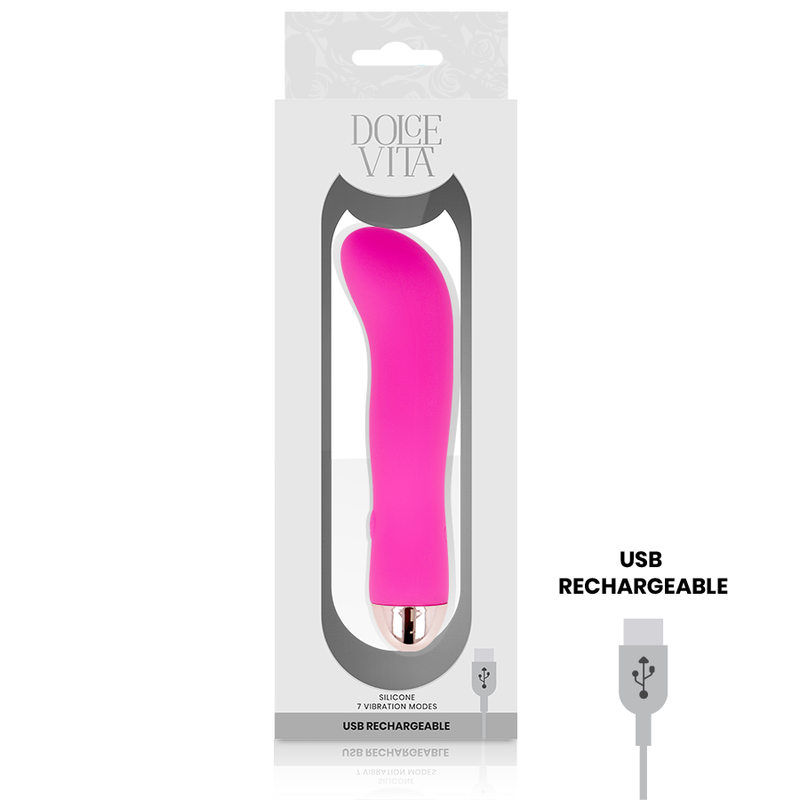 DOLCE VITA | RECHARGEABLE VIBRATOR TWO | PINK | 7 SPEEDS