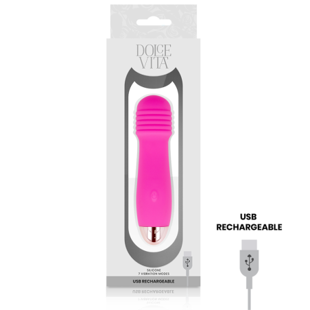 DOLCE VITA | RECHARGEABLE VIBRATOR THREE | PINK | 7 SPEEDS