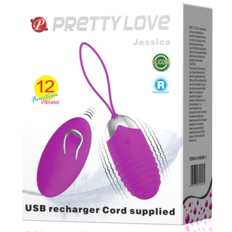 PRETTY LOVE | Jessica | Remote Control Vibrating Egg 12 Function