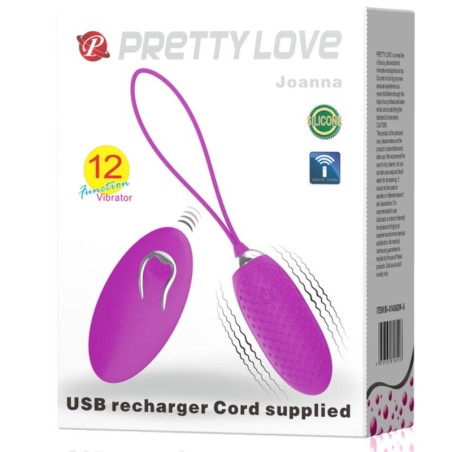 PRETTY LOVE | Joanna | Remote Control Vibrating Egg 12 Functions