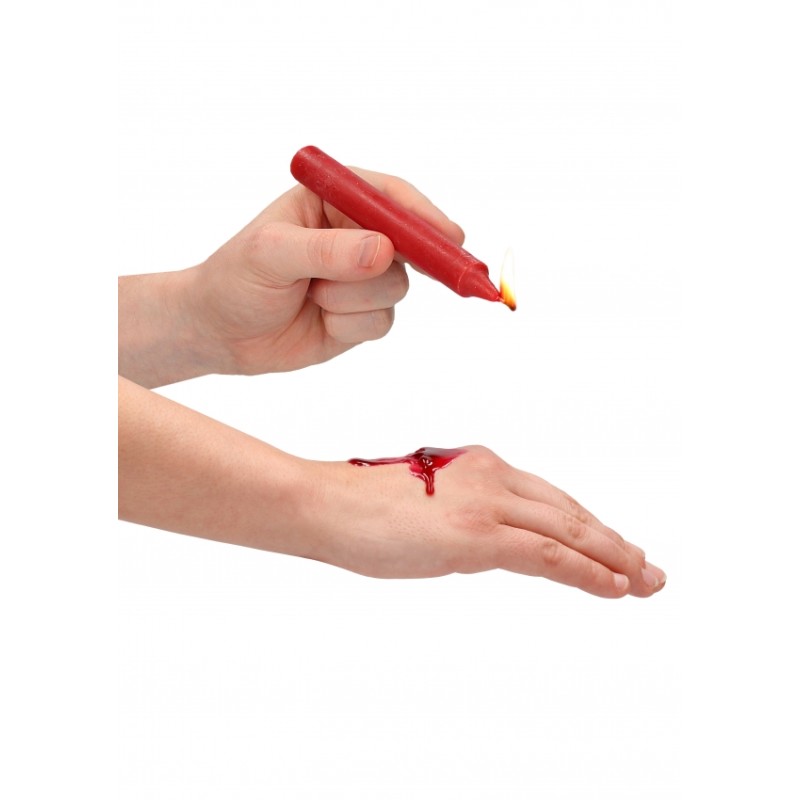 Teasing Wax Candles | Parafin | 4-pack | Red