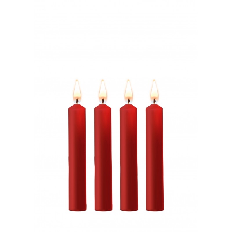 Teasing Wax Candles | Parafin | 4-pack | Red