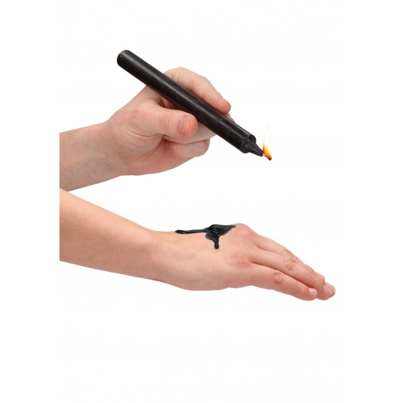 Teasing Wax Candles Large | Parafin | 4-pack | Black