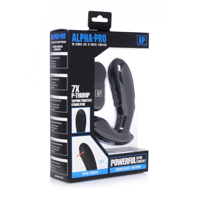 7x P-Thump Tapping Prostate Vibe with Remote Control | Black