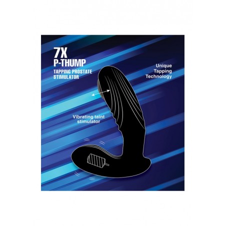 7x P-Thump Tapping Prostate Vibe with Remote Control | Black