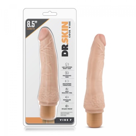 Dr. SKIN | Ρεαλιστικός Δονητής | Νο 7 - 21,6cm | Δέρματος