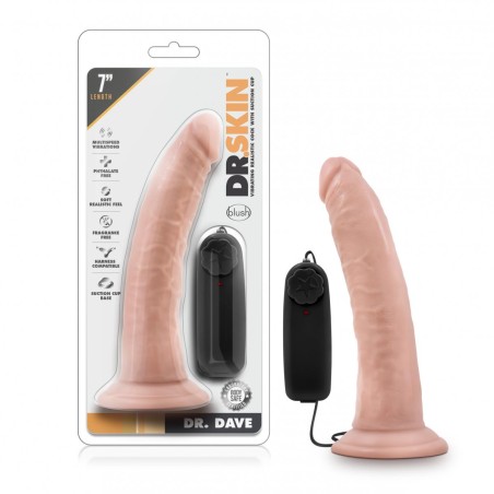 Dr. Skin - Dr. Dave Vibrator With Suction Cup - Flesh