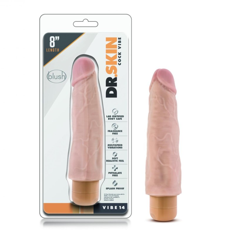 Dr. Skin | Cock Vibe no14 - 20cm Vibrator | Beige
