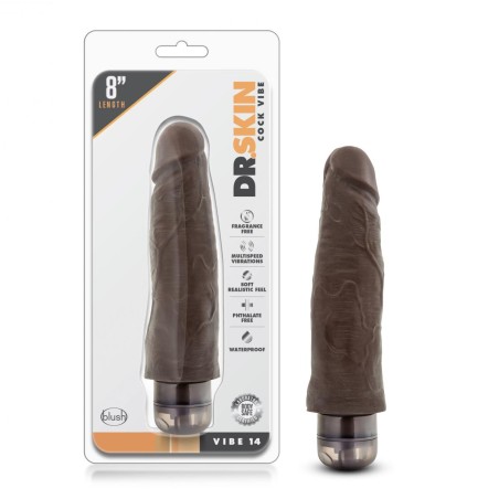 Dr. Skin | Cock Vibe no14 - 17cm | Vibrator | Chocolate