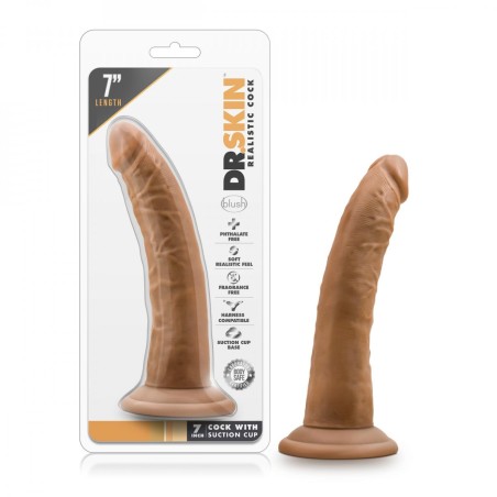 Dr. Skin | Realistic Dildo With Suction Cup - 17,5cm - Mocha