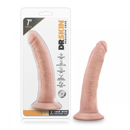 Dr. Skin | Realistic Dildo With Suction Cup - 17,5cm | Flesh