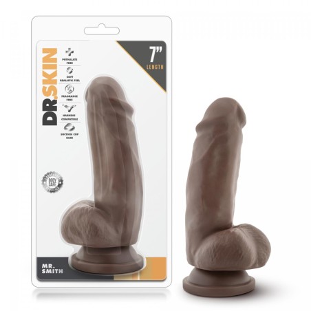 Dr. Skin | Mr. Smith Dildo with Suction Cup 17,5cm | Chocolate