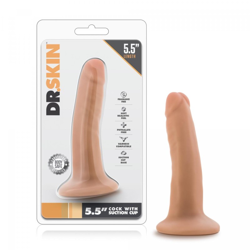 Dr. Skin | Realistic Dildo With Suction Cup - 13,75cm | Vanilla