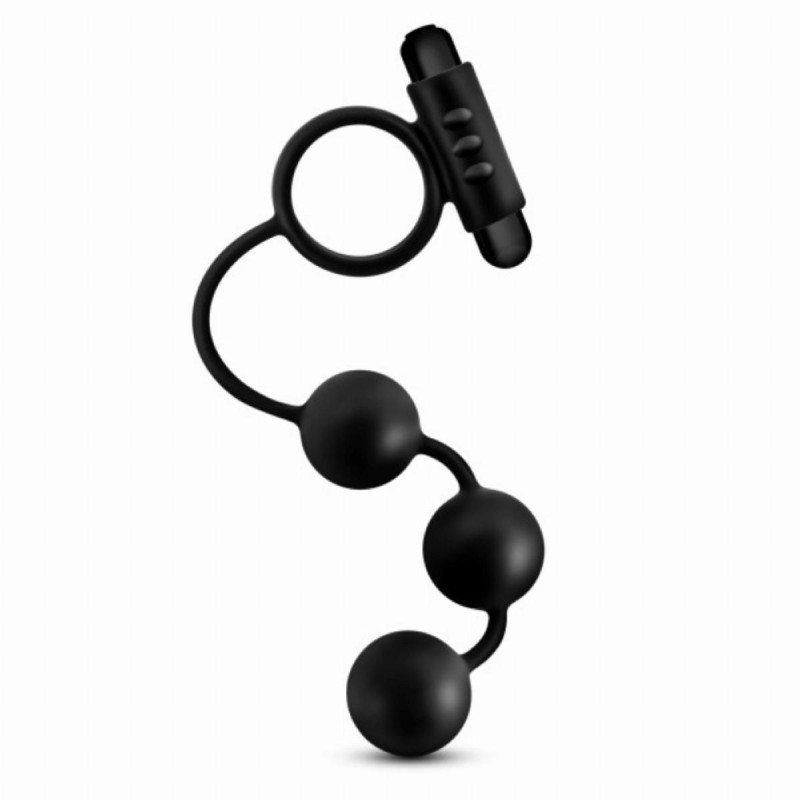 Anal Adventures Platinum | Anal Beads with Vibrating Cockring