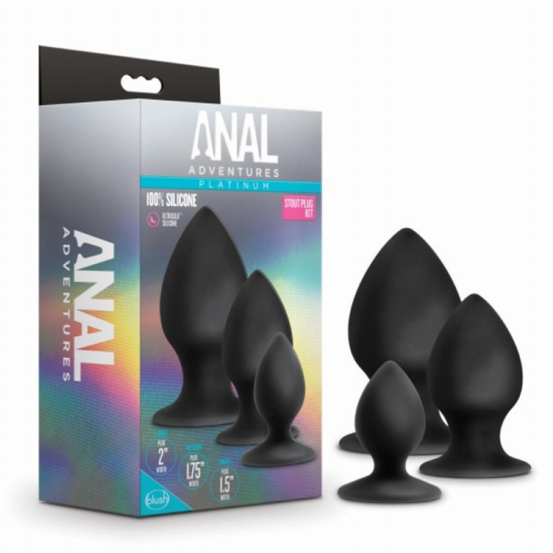Anal Adventures Platinum | Anal Stout Plug Kit
