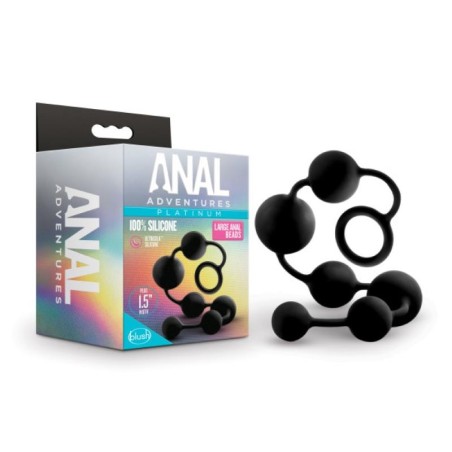 Anal Adventures Platinum | Silicone Anal Beads | Large