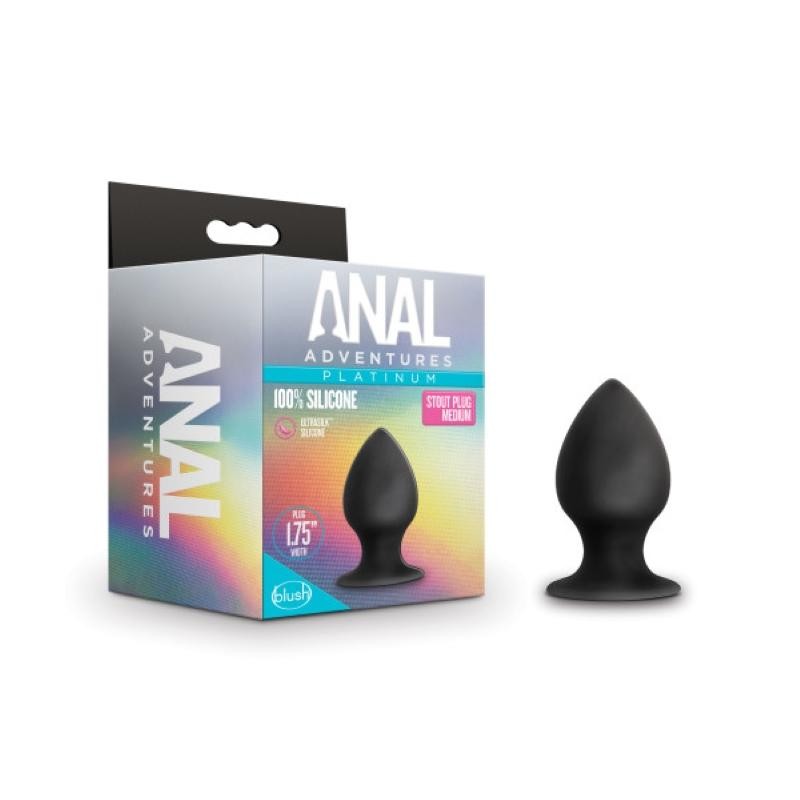 Anal Adventures Platinum | Silicone Stout Plug | Medium