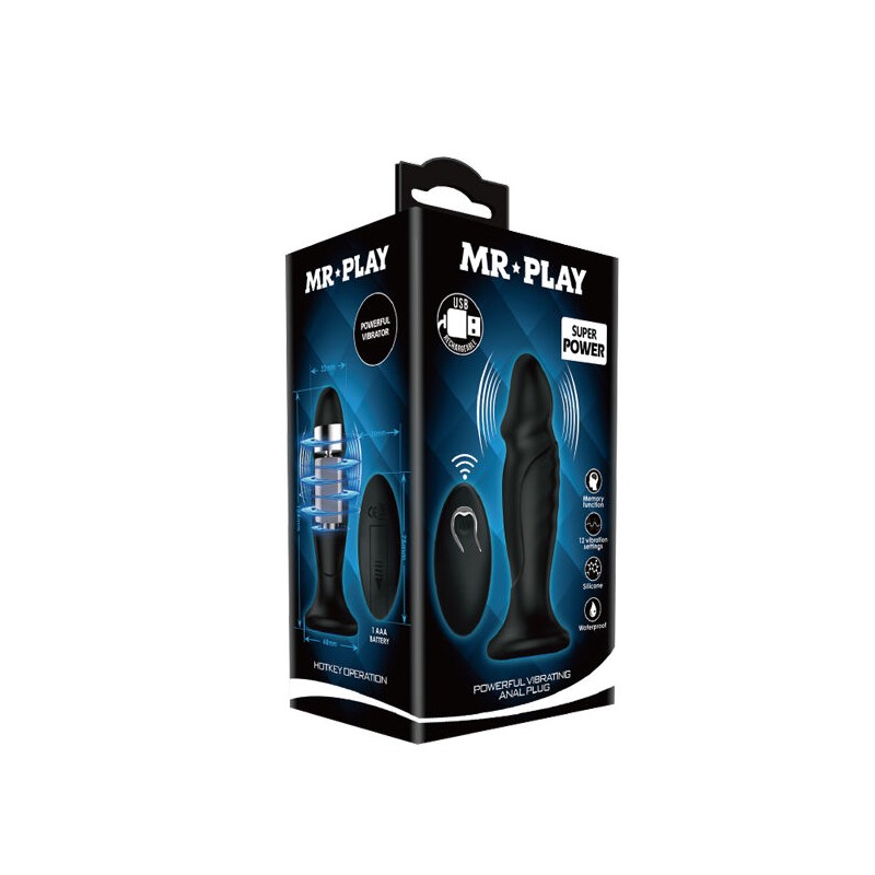 PRETTY LOVE | Mr. Play Powerful Vibrating Anal Plug 12,4cm