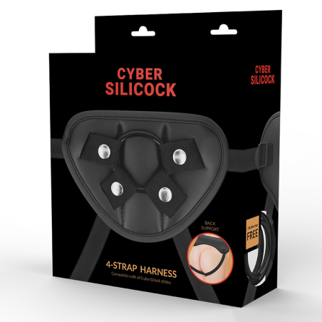 CYBER SILICOCK | STRAP-ON HARNESS WITH 3 RINGS FREE