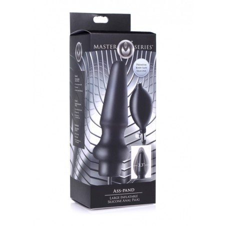 XR Brands | Ass-Pand Large Inflatable Silicone Anal Plug | Black