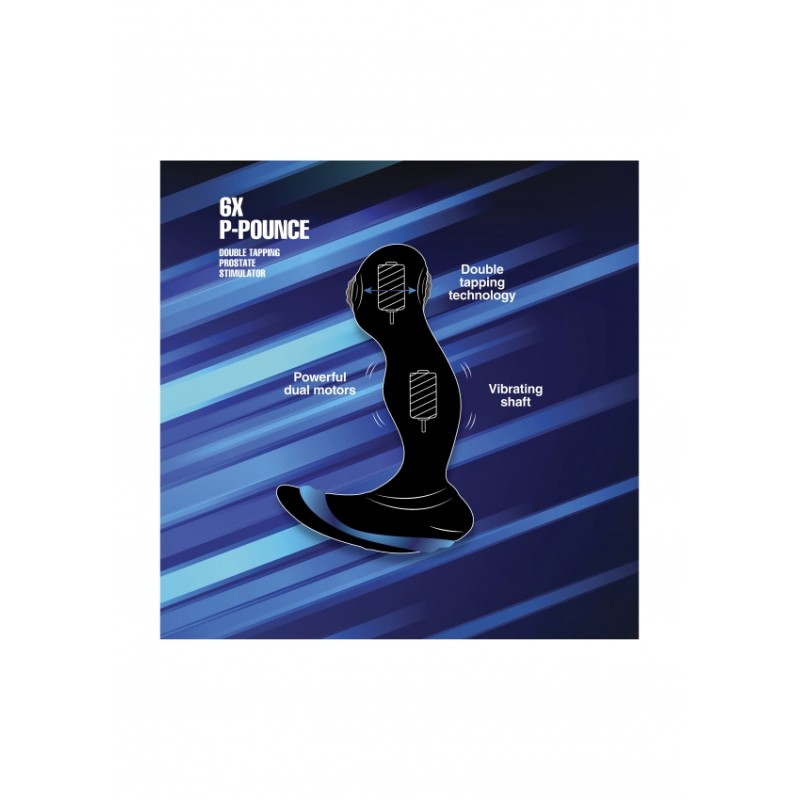 XR BRANDS | 6X P-POUNCE Double Tapping Prostate Stim | Black