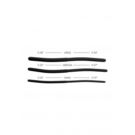 XR Brands | Silicone Urethral Sound Trainer Set | Black