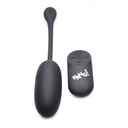 XR BRANDS | 28X Plush Egg & Remote Control | Black