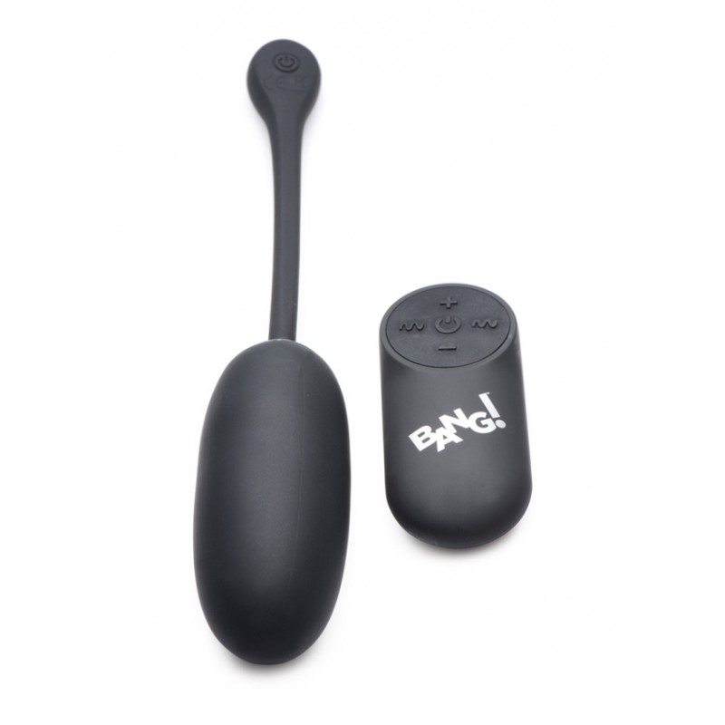 XR BRANDS | 28X Plush Egg & Remote Control | Black XR BRANDS | 28X Plush Egg & Remote Control | Black