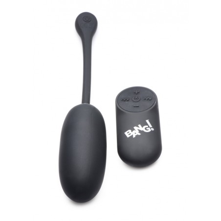 XR BRANDS | 28X Plush Egg & Remote Control | Black