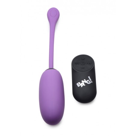 XR BRANDS | 28X Plush Egg & Remote Control | Purple