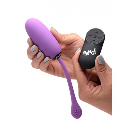 XR BRANDS | 28X Plush Egg & Remote Control | Purple