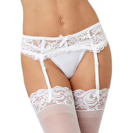 Lace Garter Belt Dmd - One Size - Άσπρο