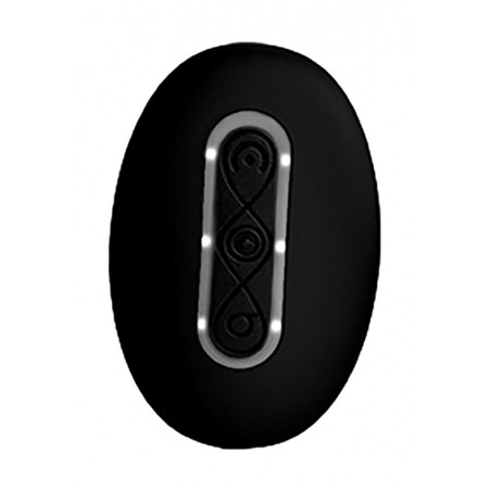Silicone Vibrating Anal Plug with Remote Control - Μαύρο