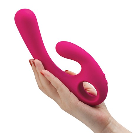 Flex Bi | Bendable Dual Stimulation Vibrator | Red Violet