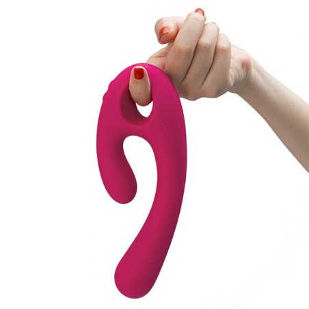 Flex Bi | Bendable Dual Stimulation Vibrator | Red Violet