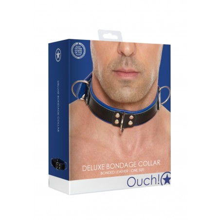 Deluxe Bondage Collar - One Size - Blue